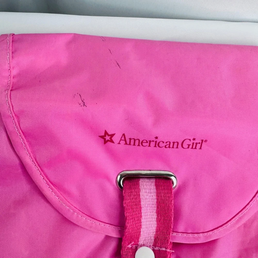 American Girl Victoria Secrets Pink Mesh Drawstring‎ Backpack